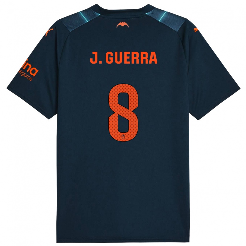 Kandiny Mujer Camiseta Javi Guerra #8 Azul Marino 2ª Equipación 2023/24 La Camisa