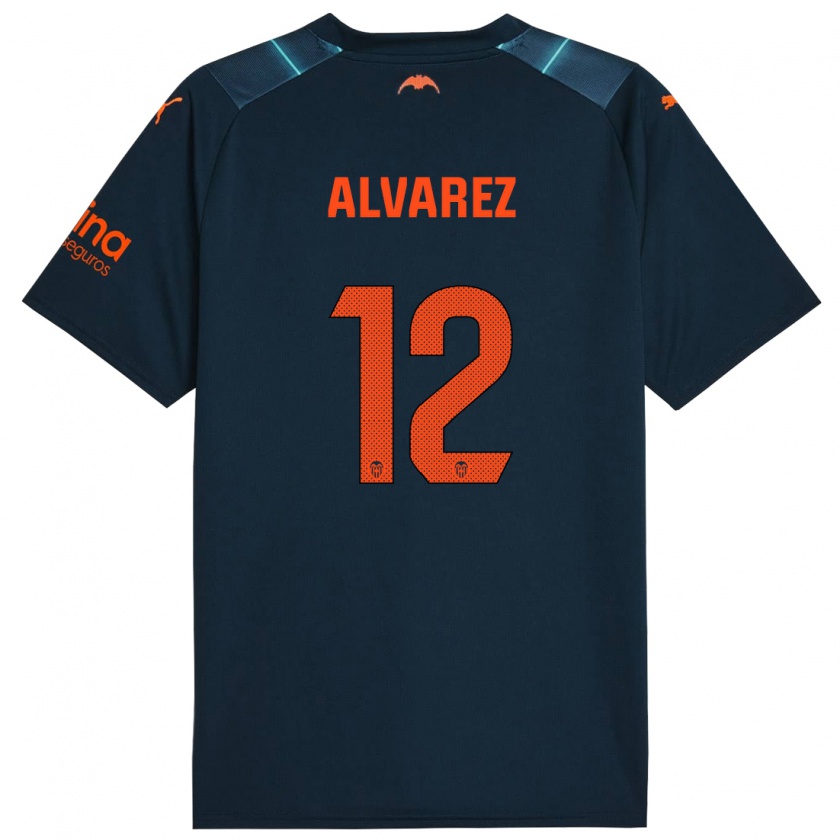 Kandiny Damen Sofia Alvarez #12 Marineblau Auswärtstrikot Trikot 2023/24 T-Shirt Österreich