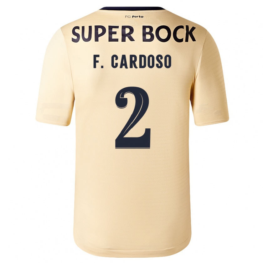 Kandiny Dames Fábio Cardoso #2 Beige-Gouden Uitshirt Uittenue 2023/24 T-Shirt België