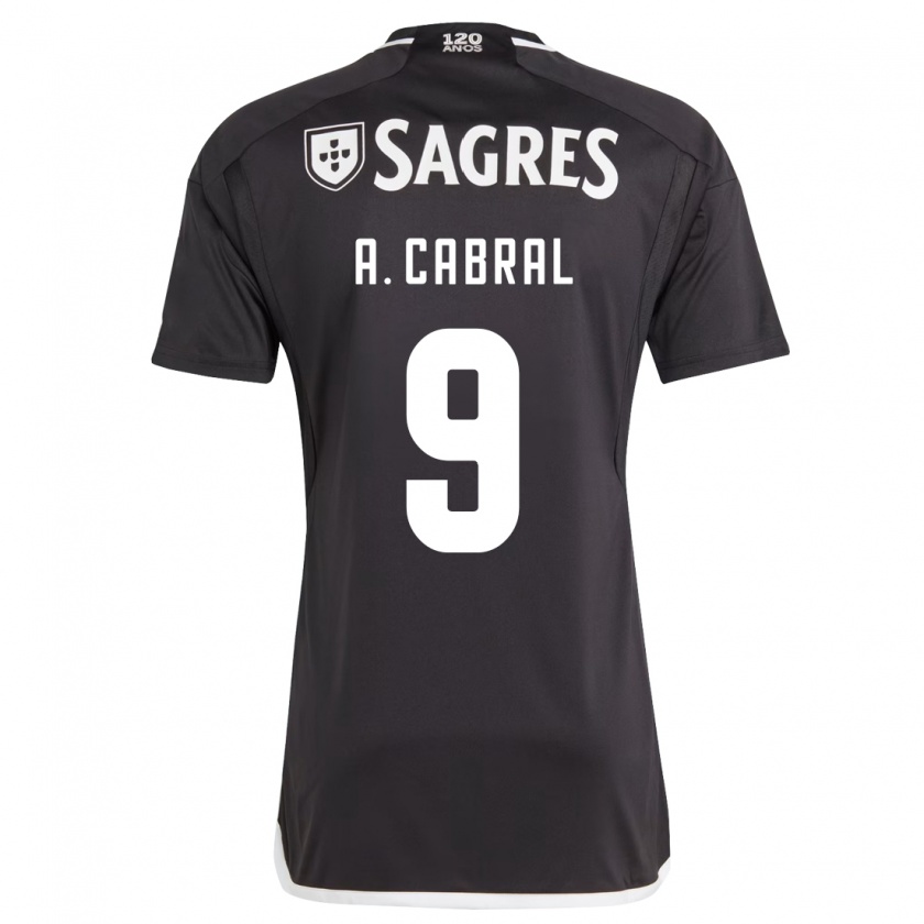 Kandiny Mujer Camiseta Arthur Cabral #9 Negro 2ª Equipación 2023/24 La Camisa