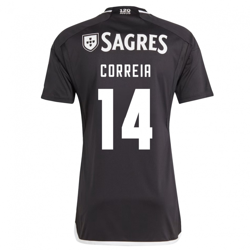 Kandiny Mujer Camiseta Carolina Correia #14 Negro 2ª Equipación 2023/24 La Camisa