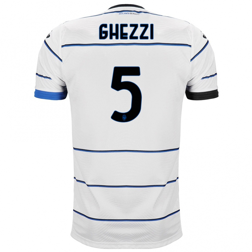 Kandiny Donna Maglia Samuele Ghezzi #5 Bianco Kit Gara Away 2023/24 Maglietta