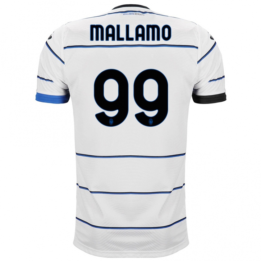 Kandiny Donna Maglia Alessandro Mallamo #99 Bianco Kit Gara Away 2023/24 Maglietta