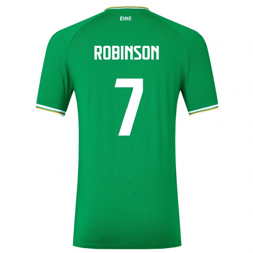 Kandiny Kinderen Ierland Callum Robinson #7 Groente Thuisshirt Thuistenue 24-26 T-Shirt België