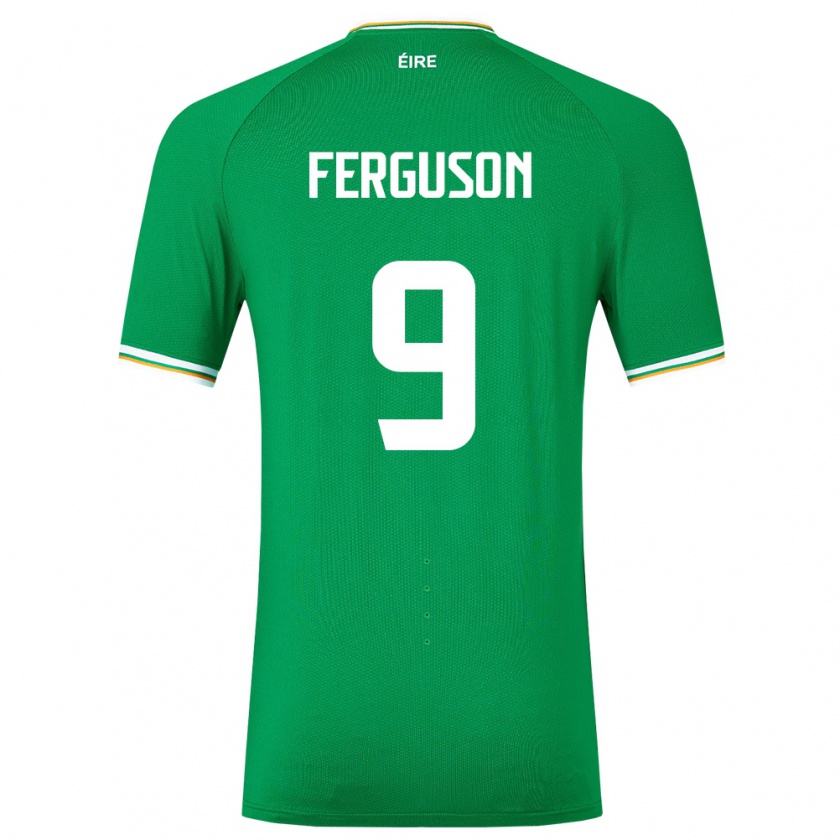 Kandiny Niño Camiseta Irlanda Evan Ferguson #9 Verde 1ª Equipación 24-26 La Camisa