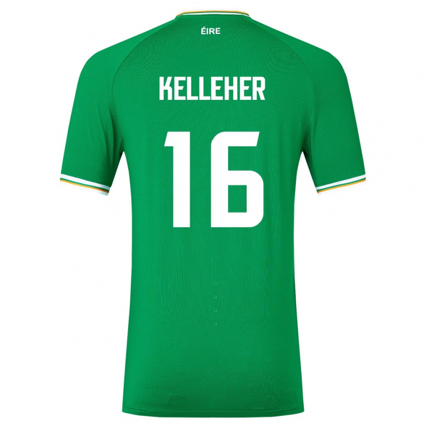 Kandiny Kinderen Ierland Caoimhín Kelleher #16 Groente Thuisshirt Thuistenue 24-26 T-Shirt