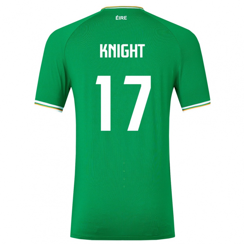 Kandiny Bambino Maglia Irlanda Jason Knight #17 Verde Kit Gara Home 24-26 Maglietta