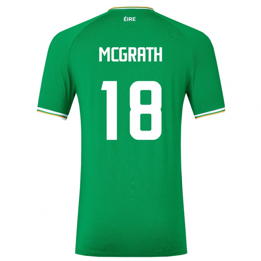 Kandiny Kinderen Ierland Jamie Mcgrath #18 Groente Thuisshirt Thuistenue 24-26 T-Shirt België