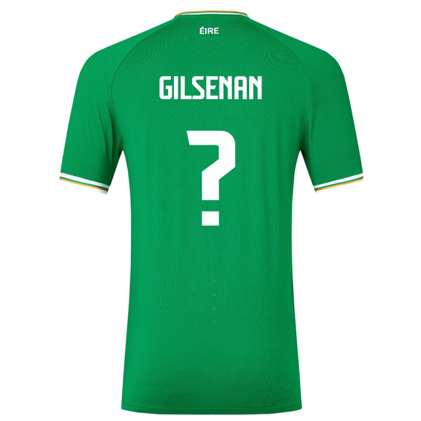 Kandiny Bambino Maglia Irlanda Zak Gilsenan #0 Verde Kit Gara Home 24-26 Maglietta