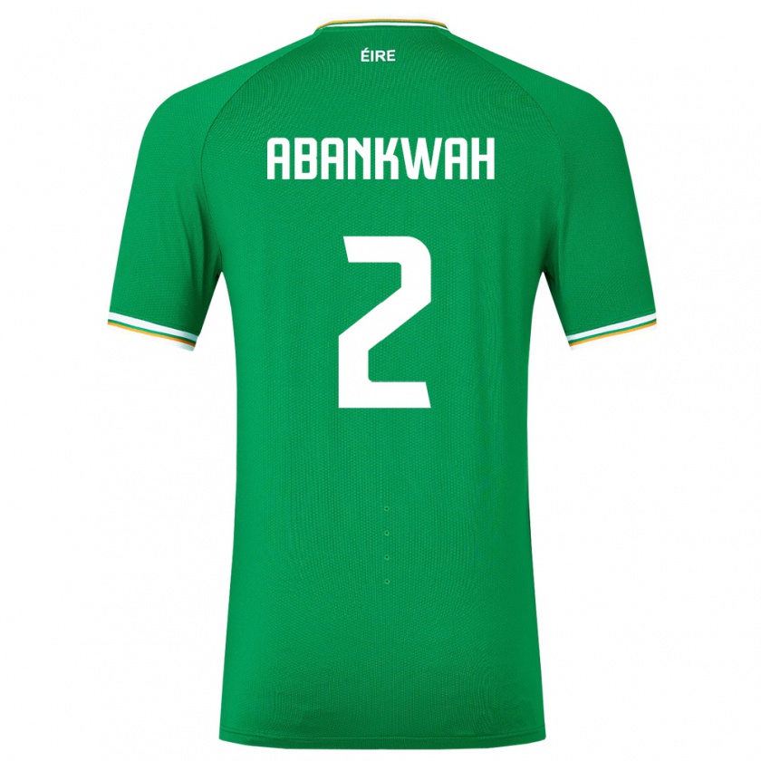 Kandiny Niño Camiseta Irlanda James Abankwah #2 Verde 1ª Equipación 24-26 La Camisa