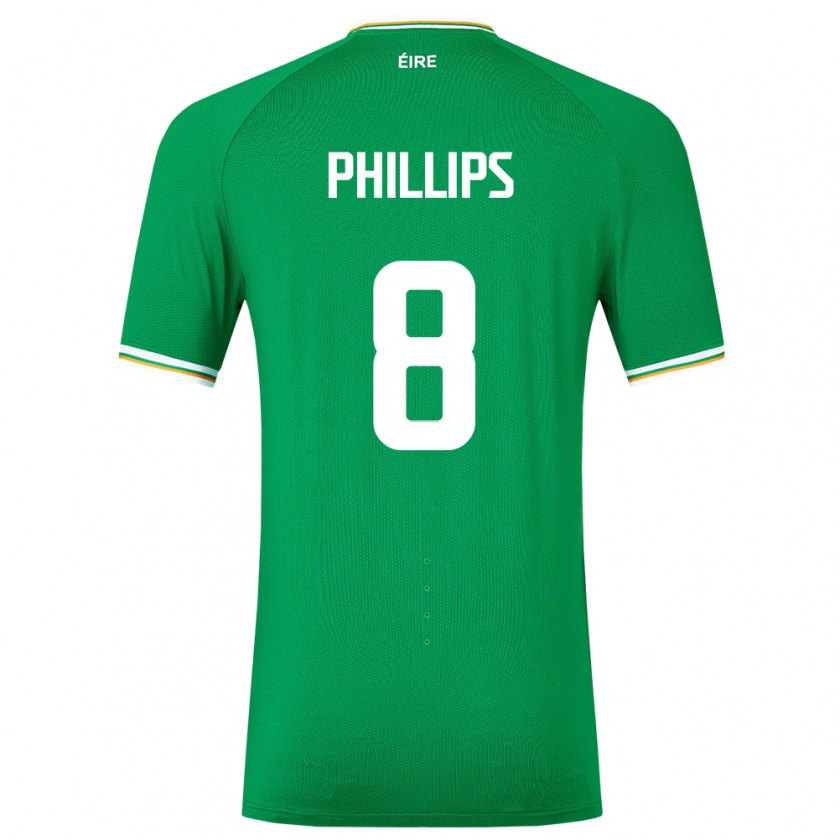 Kandiny Kinderen Ierland Killian Phillips #8 Groente Thuisshirt Thuistenue 24-26 T-Shirt België