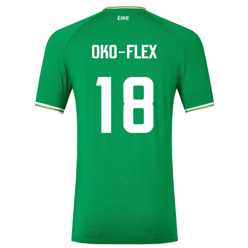 Kandiny Bambino Maglia Irlanda Armstrong Oko-Flex #18 Verde Kit Gara Home 24-26 Maglietta