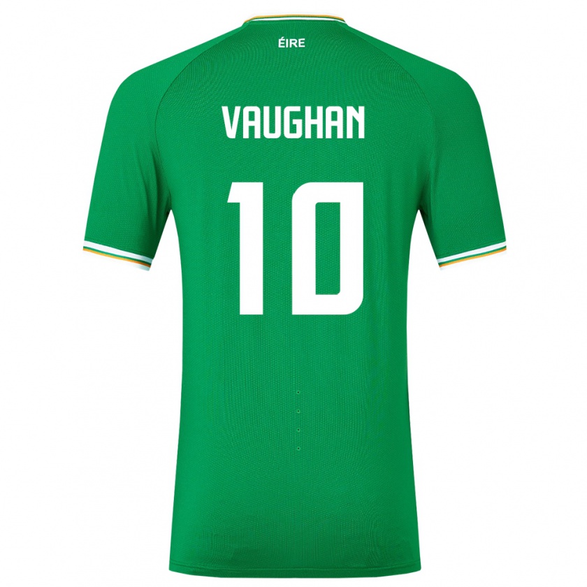 Kandiny Niño Camiseta Irlanda Harry Vaughan #10 Verde 1ª Equipación 24-26 La Camisa