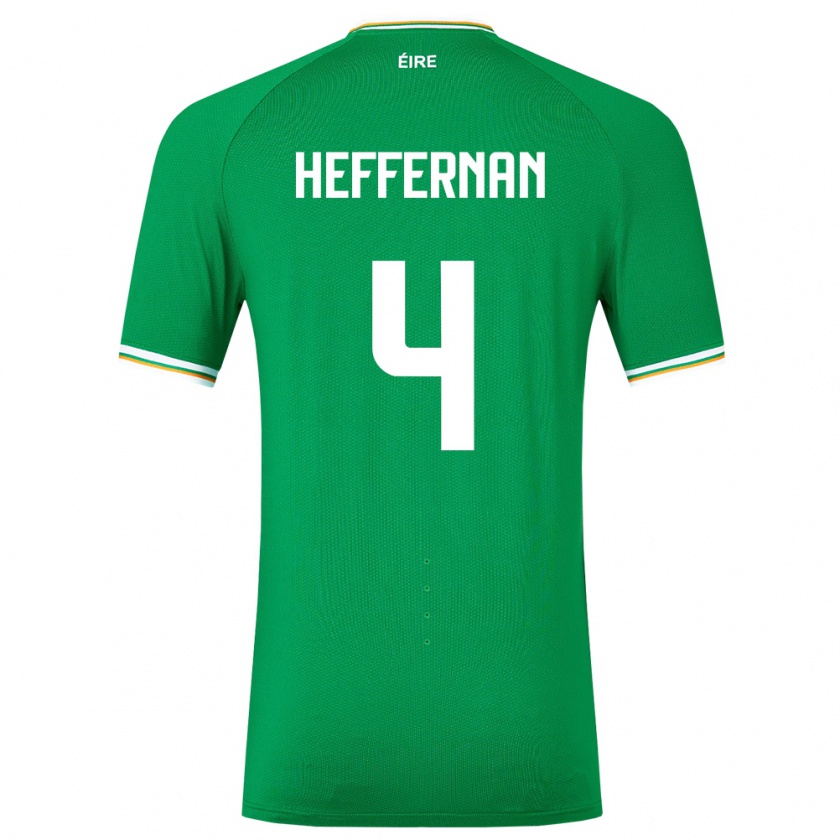 Kandiny Kinderen Ierland Cathal Heffernan #4 Groente Thuisshirt Thuistenue 24-26 T-Shirt België