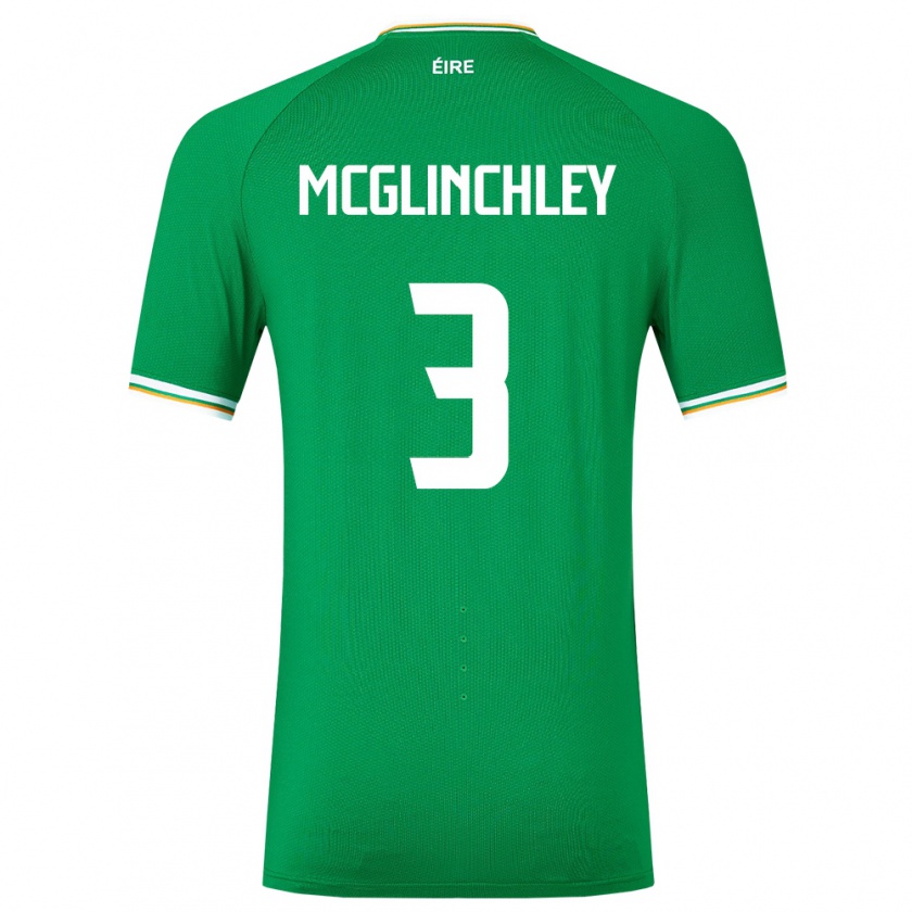 Kandiny Niño Camiseta Irlanda Harry Mcglinchley #3 Verde 1ª Equipación 24-26 La Camisa