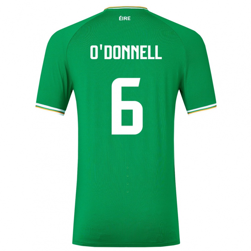 Kandiny Kinderen Ierland Luke O'donnell #6 Groente Thuisshirt Thuistenue 24-26 T-Shirt