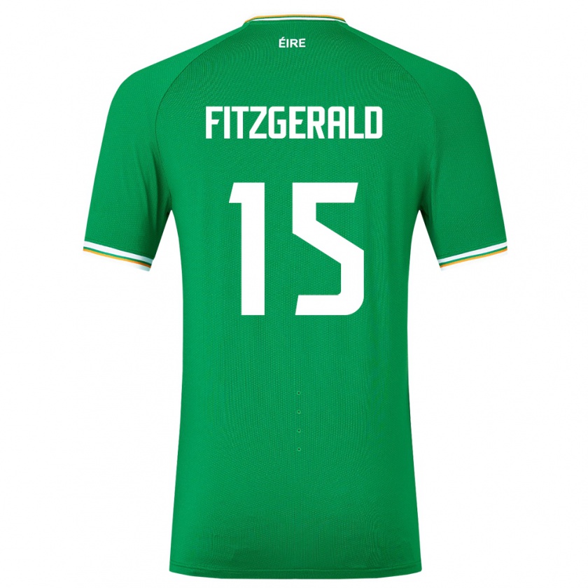 Kandiny Kinderen Ierland Kyle Fitzgerald #15 Groente Thuisshirt Thuistenue 24-26 T-Shirt