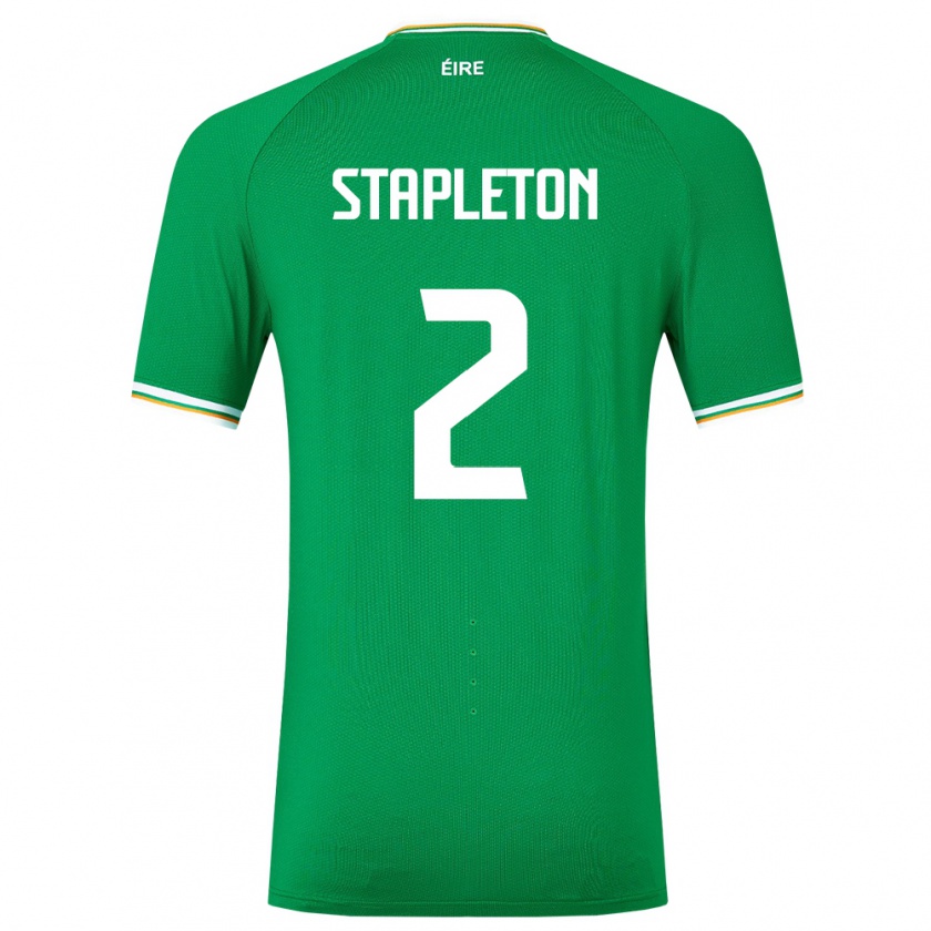 Kandiny Niño Camiseta Irlanda Jessie Stapleton #2 Verde 1ª Equipación 24-26 La Camisa