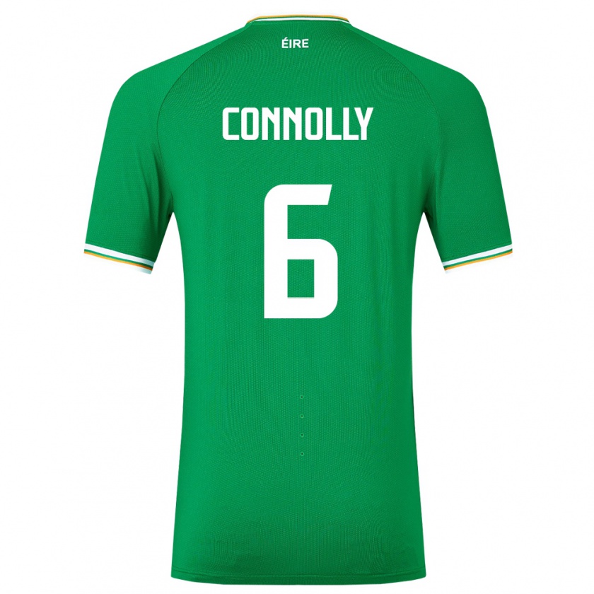 Kandiny Kinderen Ierland Megan Connolly #6 Groente Thuisshirt Thuistenue 24-26 T-Shirt