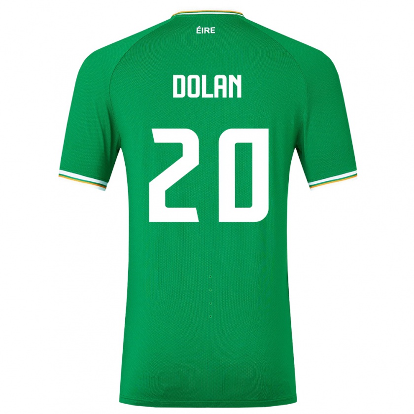 Kandiny Bambino Maglia Irlanda Ellen Dolan #20 Verde Kit Gara Home 24-26 Maglietta