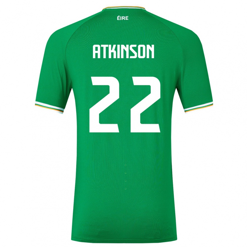 Kandiny Bambino Maglia Irlanda Isibeal Atkinson #22 Verde Kit Gara Home 24-26 Maglietta