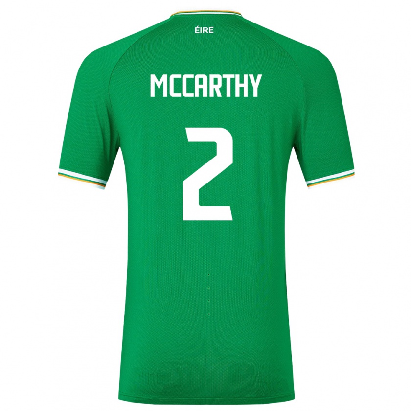 Kandiny Niño Camiseta Irlanda Savannah Mccarthy #2 Verde 1ª Equipación 24-26 La Camisa