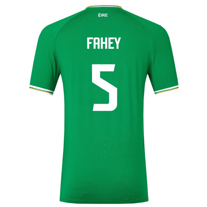 Kandiny Niño Camiseta Irlanda Niamh Fahey #5 Verde 1ª Equipación 24-26 La Camisa