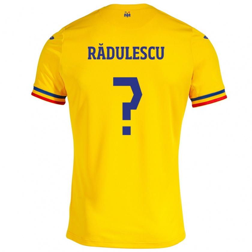 Kandiny Kinder Rumänische Mihnea Rădulescu #0 Gelb Heimtrikot Trikot 24-26 T-Shirt Österreich