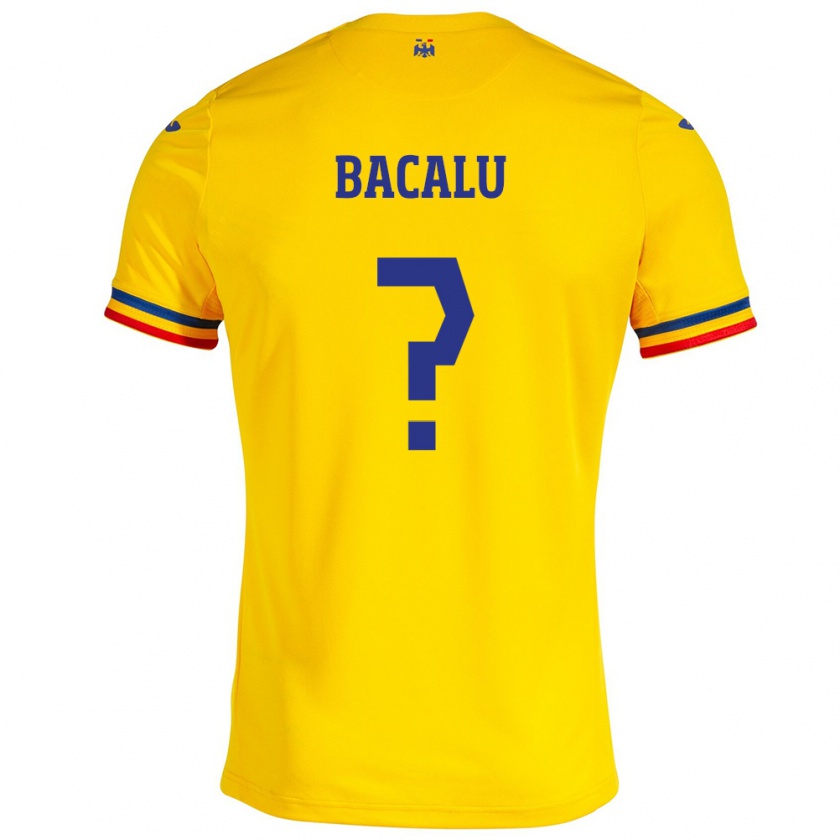 Kandiny Bambino Maglia Romania Bogdan Bacalu #0 Giallo Kit Gara Home 24-26 Maglietta