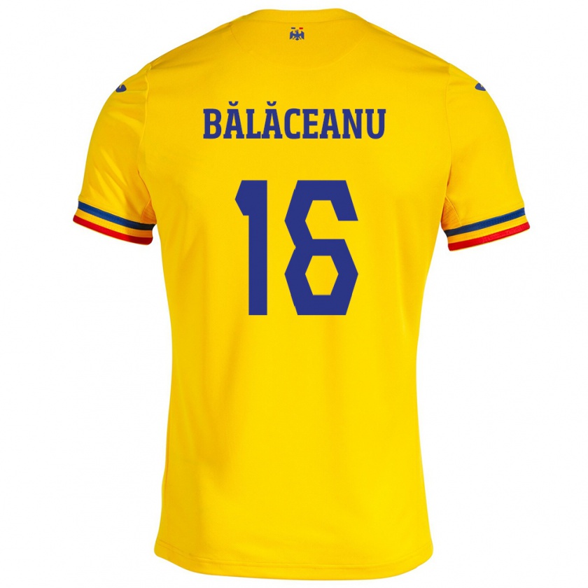 Kandiny Kinderen Roemenië Ioana Bălăceanu #16 Geel Thuisshirt Thuistenue 24-26 T-Shirt België