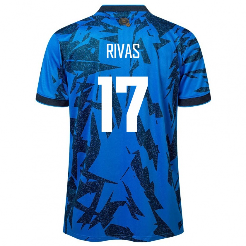 Kandiny Kinderen El Salvador Eduardo Rivas #17 Blauw Thuisshirt Thuistenue 24-26 T-Shirt België