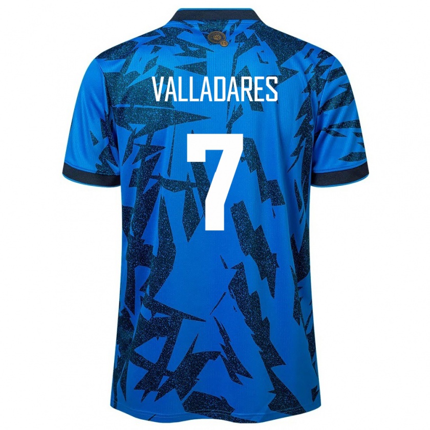 Kandiny Kinderen El Salvador Jefferson Valladares #7 Blauw Thuisshirt Thuistenue 24-26 T-Shirt