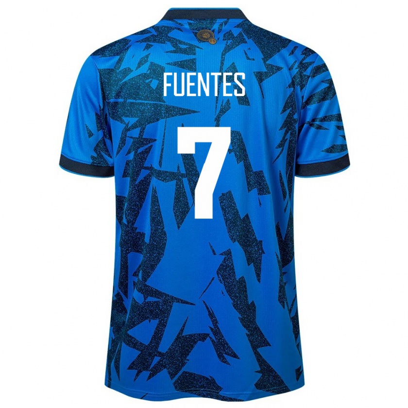 Kandiny Kinder El Salvador Danielle Fuentes #7 Blau Heimtrikot Trikot 24-26 T-Shirt Österreich