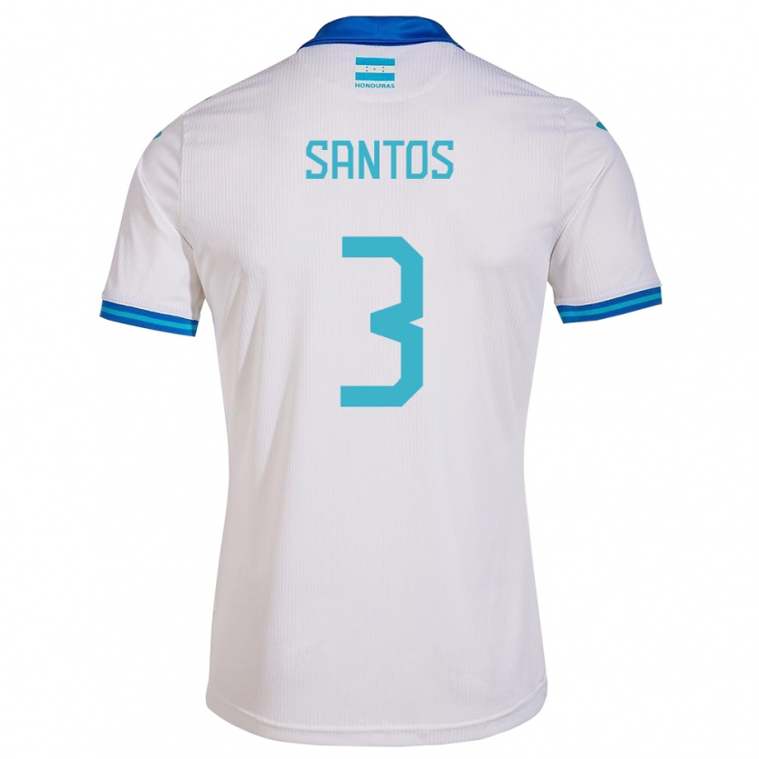 Kandiny Niño Camiseta Honduras Marcelo Santos #3 Blanco 1ª Equipación 24-26 La Camisa