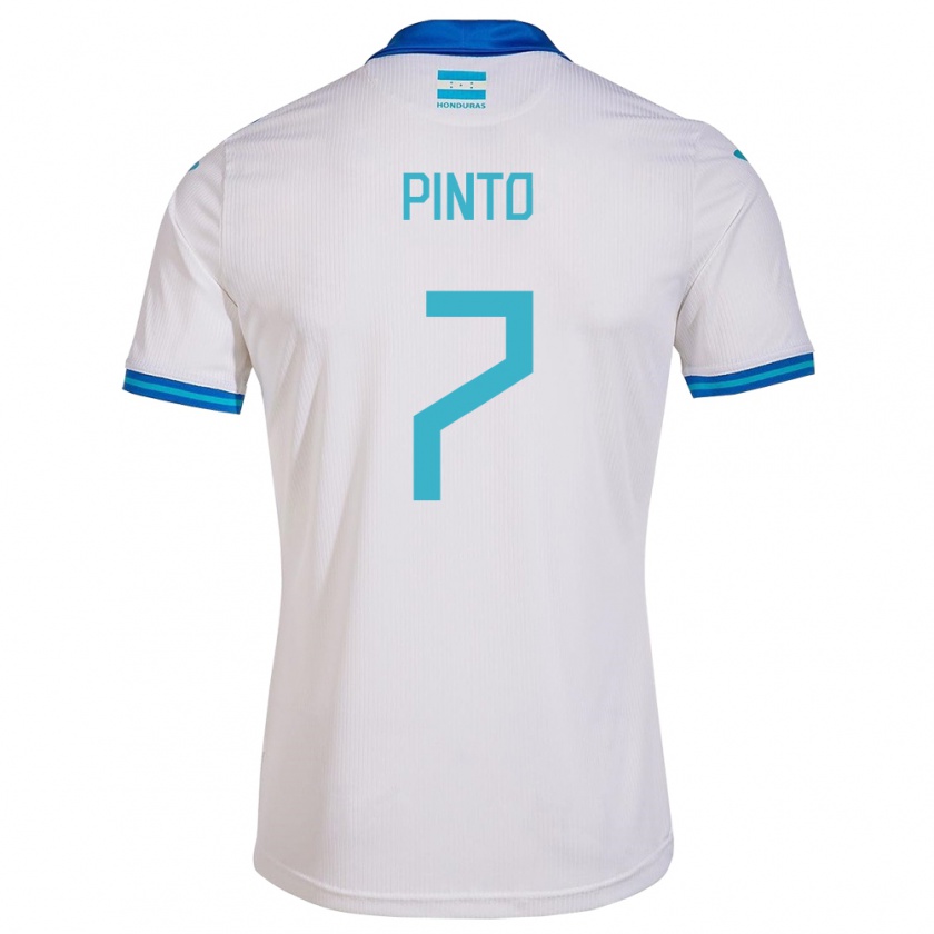 Kandiny Niño Camiseta Honduras José Pinto #7 Blanco 1ª Equipación 24-26 La Camisa