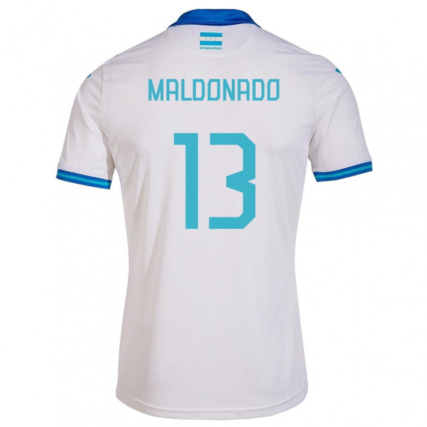 Kandiny Niño Camiseta Honduras Edwin Maldonado #13 Blanco 1ª Equipación 24-26 La Camisa