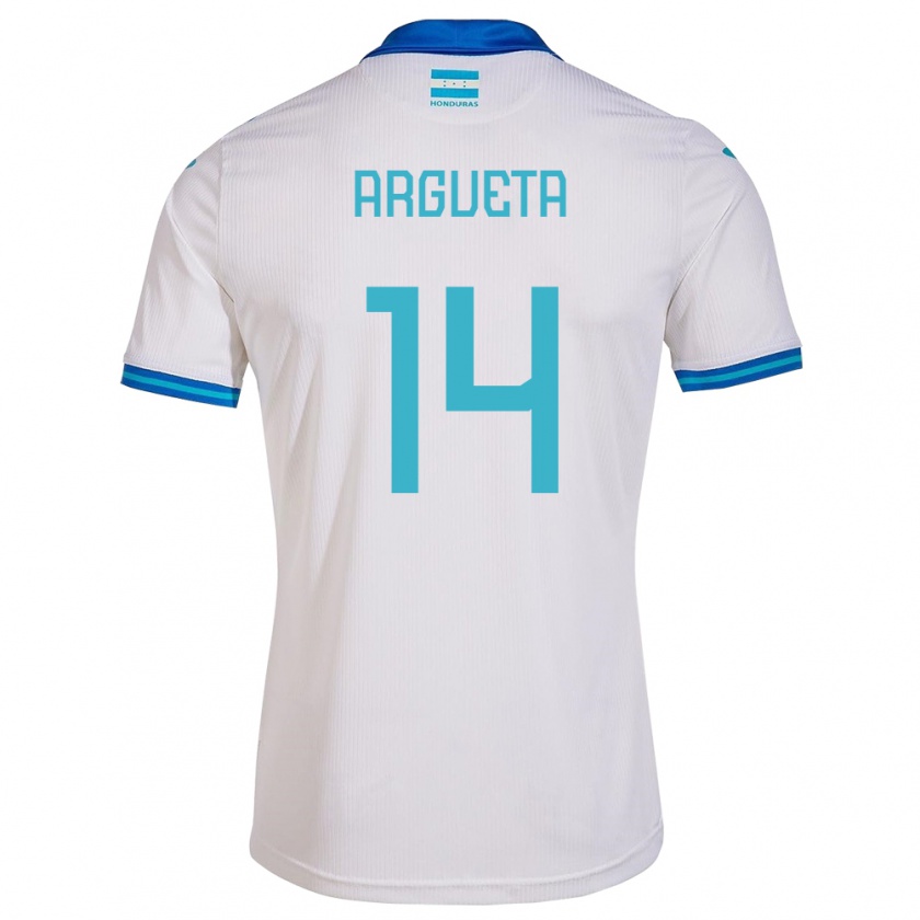 Kandiny Niño Camiseta Honduras Carlos Argueta #14 Blanco 1ª Equipación 24-26 La Camisa México