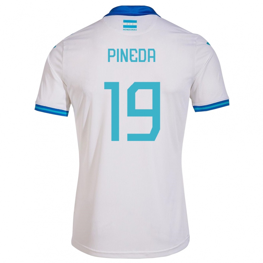 Kandiny Niño Camiseta Honduras Carlos Pineda #19 Blanco 1ª Equipación 24-26 La Camisa México