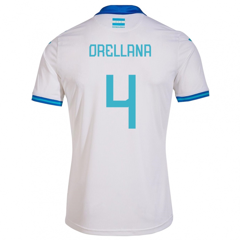 Kandiny Niño Camiseta Honduras André Orellana #4 Blanco 1ª Equipación 24-26 La Camisa México