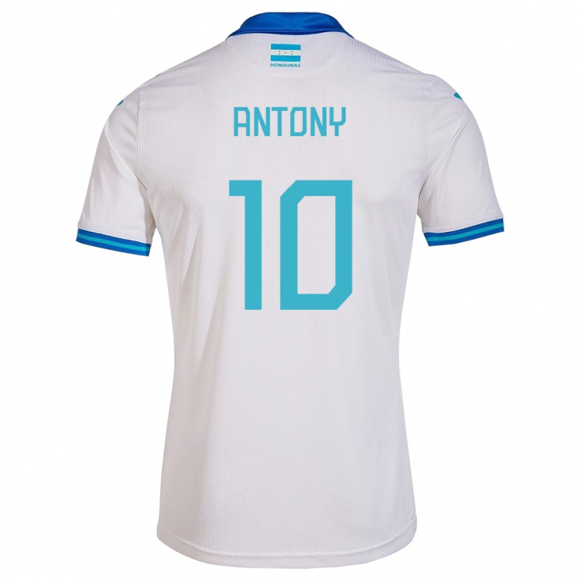 Kandiny Niño Camiseta Honduras Antony García #10 Blanco 1ª Equipación 24-26 La Camisa