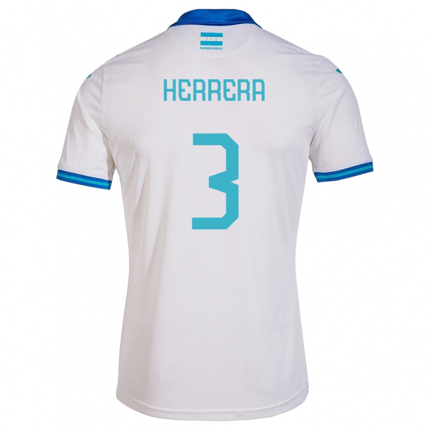 Kandiny Kinder Honduras David Herrera #3 Weiß Heimtrikot Trikot 24-26 T-Shirt Österreich