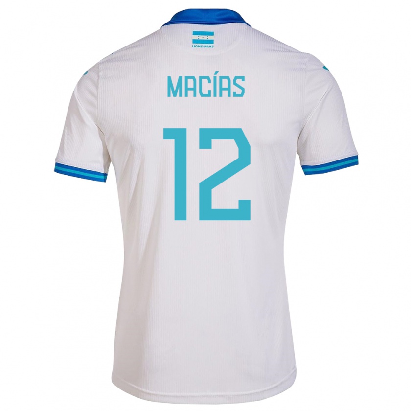 Kandiny Niño Camiseta Honduras Owen Macías #12 Blanco 1ª Equipación 24-26 La Camisa México