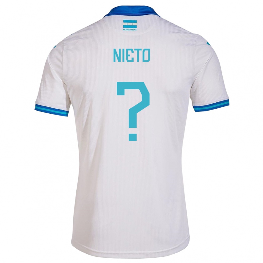 Kandiny Niño Camiseta Honduras Maddeline Nieto #0 Blanco 1ª Equipación 24-26 La Camisa