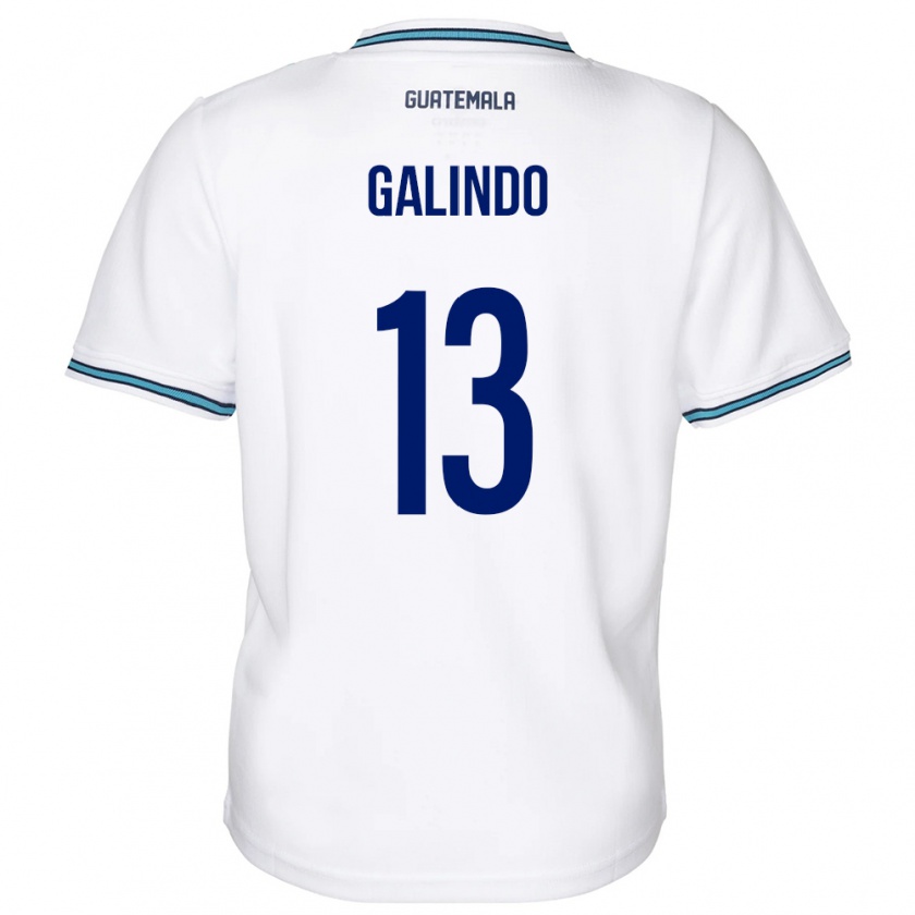 KandinyキッズグアテマラAlejandro Galindo#13白ホームシャツ24-26ジャージーユニフォーム