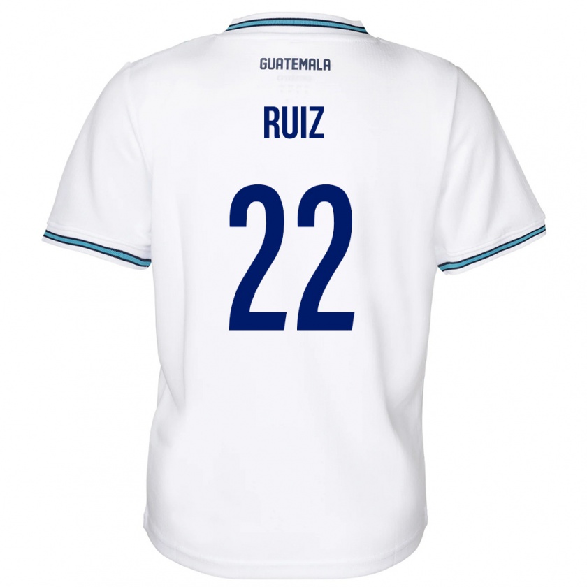 Kandiny Bambino Maglia Guatemala Kevin Ruiz #22 Bianco Kit Gara Home 24-26 Maglietta