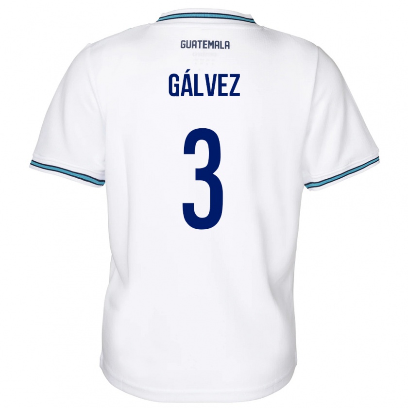 Kandiny Bambino Maglia Guatemala Fredy Gálvez #3 Bianco Kit Gara Home 24-26 Maglietta