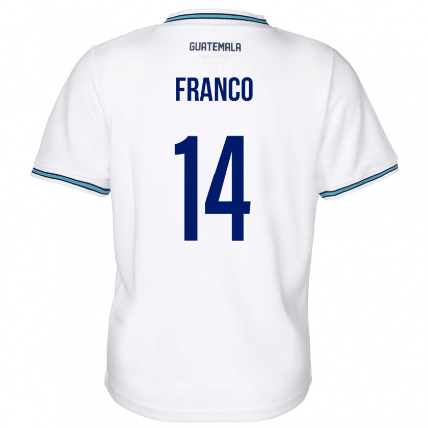 Kandiny Kinder Guatemala Jonathan Franco #14 Weiß Heimtrikot Trikot 24-26 T-Shirt Österreich