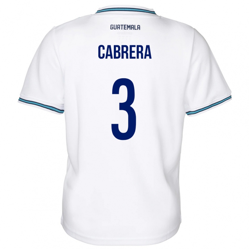 Kandiny Kinderen Guatemala Gabriel Cabrera #3 Wit Thuisshirt Thuistenue 24-26 T-Shirt België