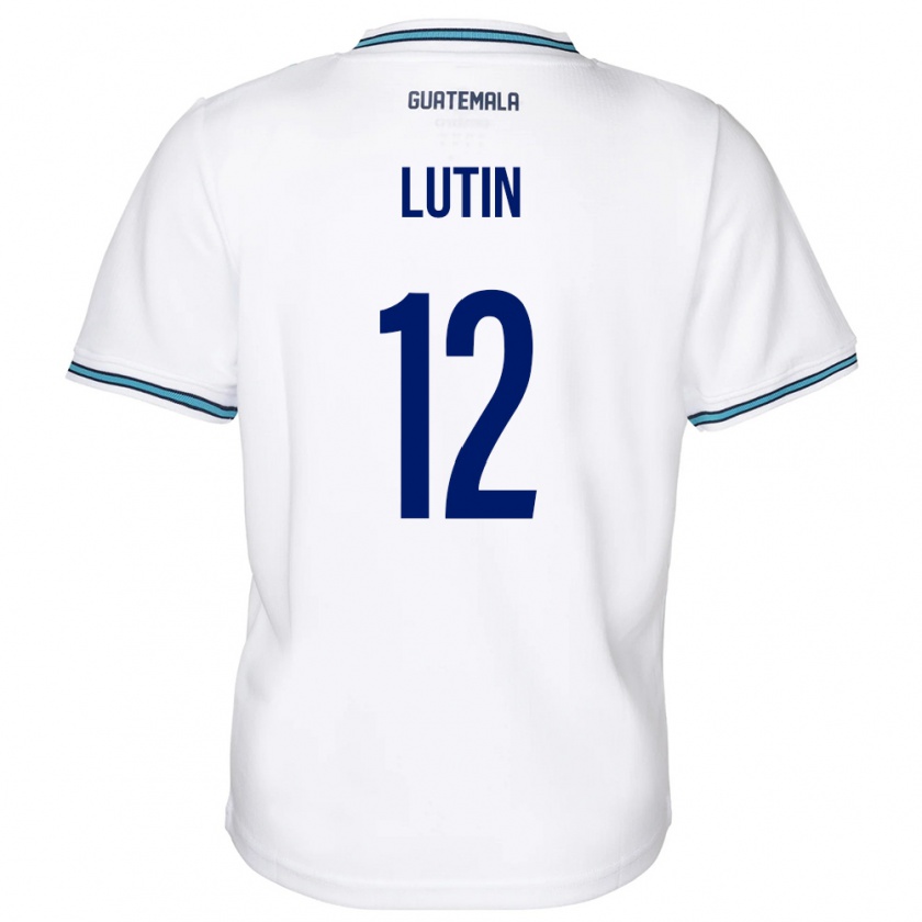 Kandiny Bambino Maglia Guatemala John Lutin #12 Bianco Kit Gara Home 24-26 Maglietta