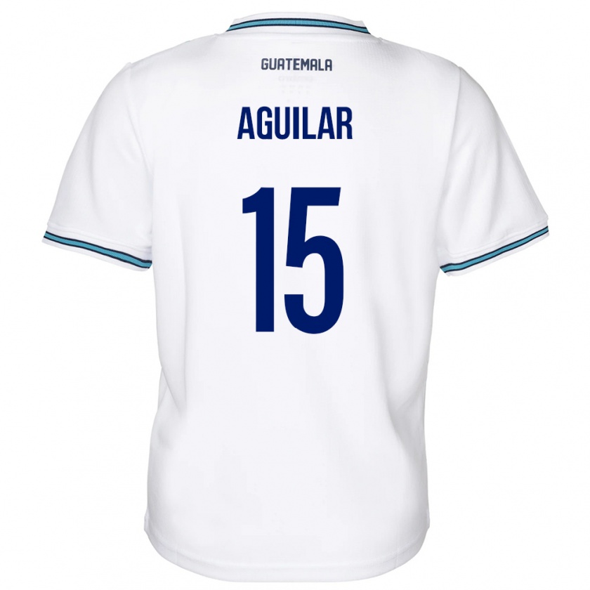 KandinyキッズグアテマラCarlos Aguilar#15白ホームシャツ24-26ジャージーユニフォーム